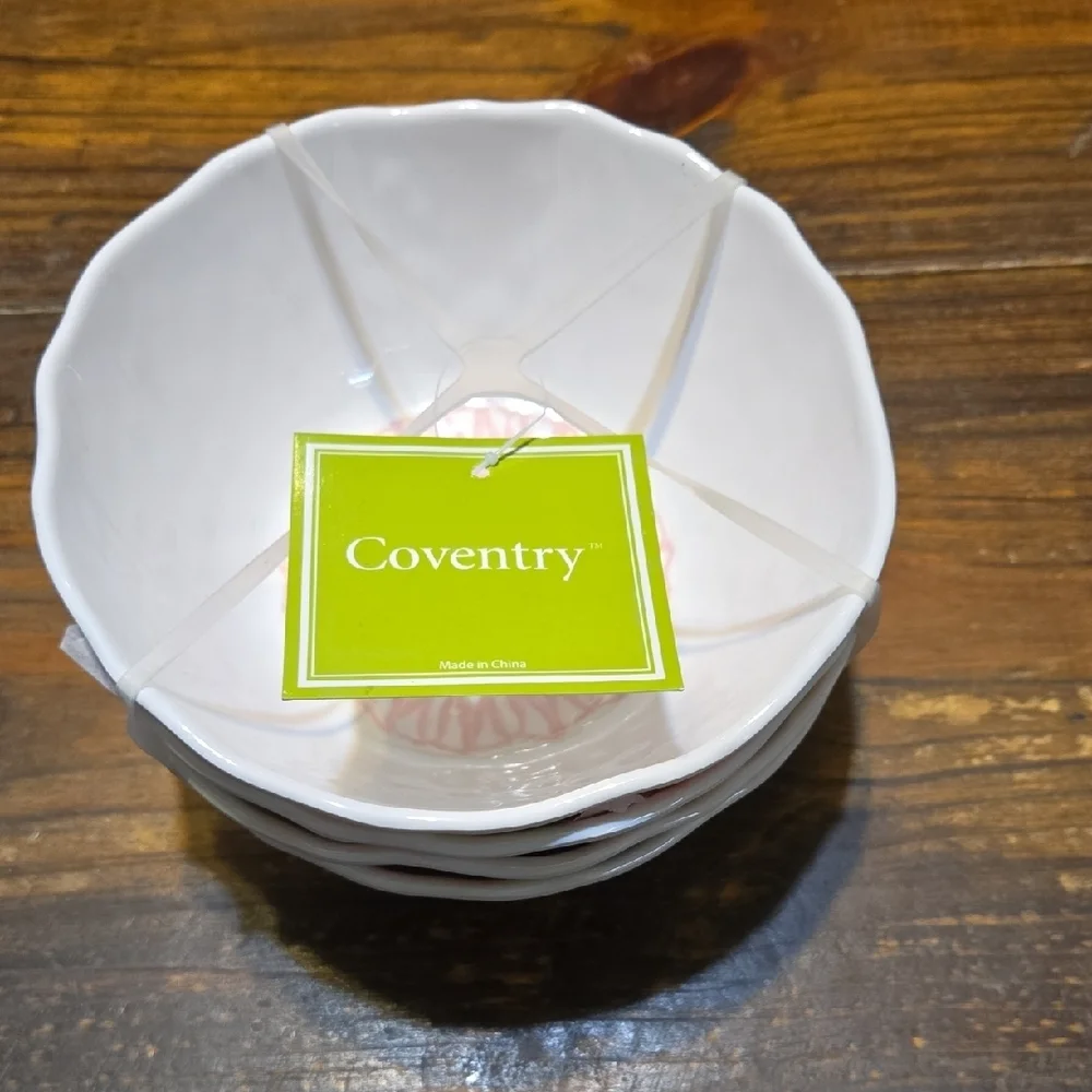 Coventry Floral Shabby Chic Bowls Set of 4 New